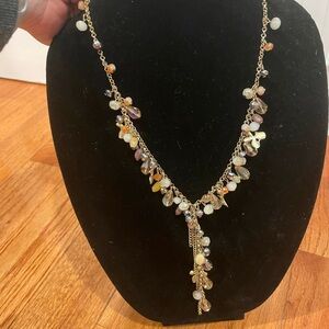 Y beaded statement Necklace